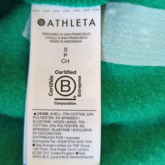 Athleta Forever Fleece Full Zip Sweatshirt - Scout Green S